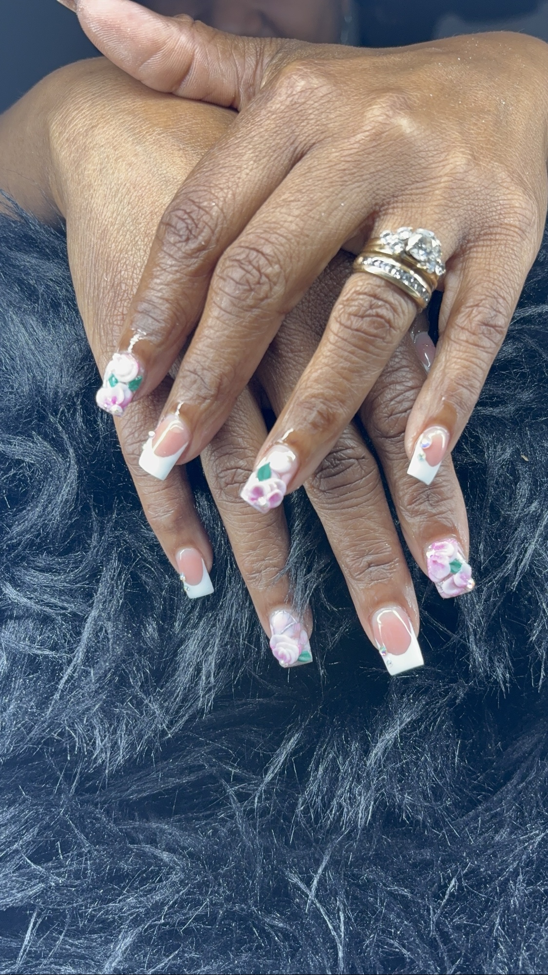 3D pink roses
